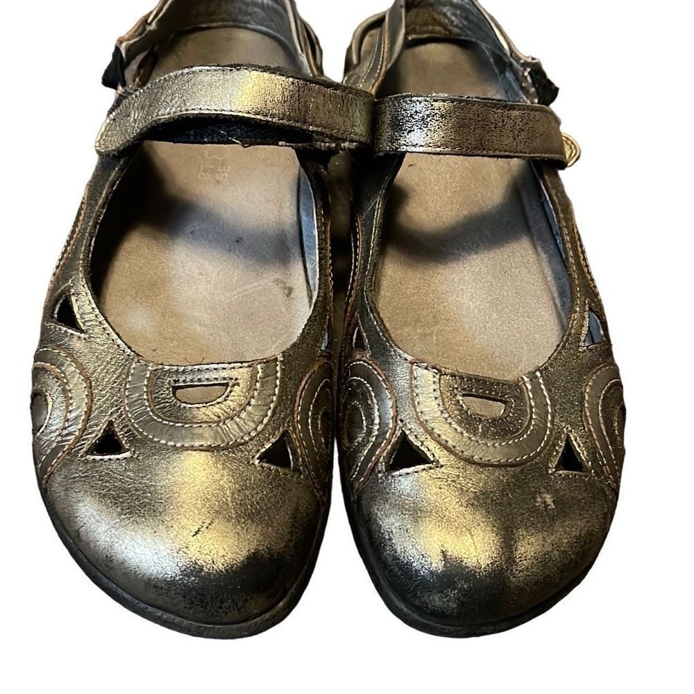 Naot Mary Jane slingback leather shoes bronze size 8.5 - Picture 2 of 8